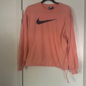 Womens Nike long sleeve t shirt with drawstring bottom large